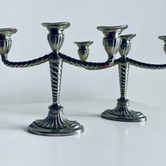 Pair of Vintage Mini-Candleabra