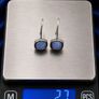 Vintage 925 Sterling Silver & Blue Agate Earrings Image 10