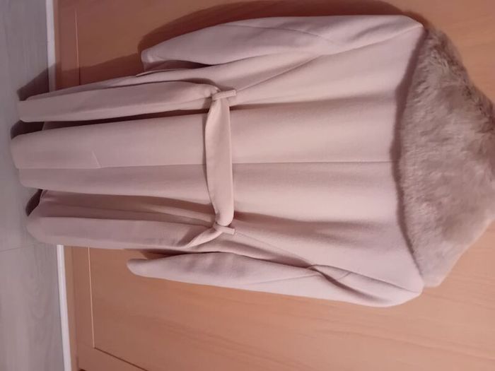 Reiss Long Wool Coat - Removable Faux Fur Collar - UK 10 BNWT RRP 475