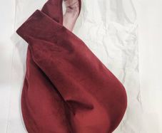 Wrist hand bag - double sided burgundy / pink