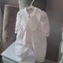 New Irish linen Christening Romper Image 4