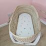 Mamas & Papas Moses Basket with White Rocking Stand Image 3