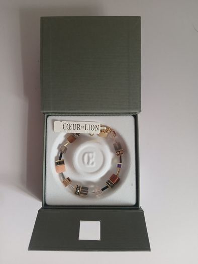 Coeur de Lion GeoCUBE Bracelet Swarovski Crystal Gold Tone 4905/30-1100 BNWT CAN POST