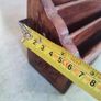 Vintage carved wooden letter organizer rack -1970s- front panel w/ floral design Image 3