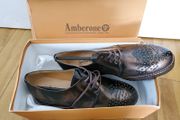 Amberone leather metal studded lace platform shoes NEW 5 5 UK