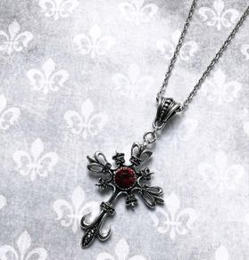 Gothic cross pendant necklace