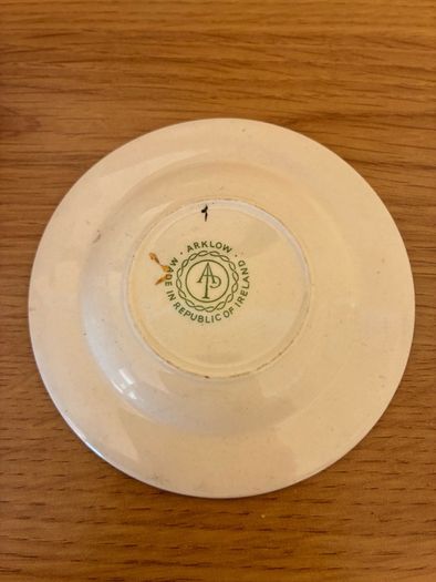 Vintage Arklow Pottery A Souvenir of Courtown Shamrock Saucer