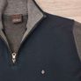 Oscar Jacobson Half Zip Wool Blend Golf Jumper Mens Medium Image 3