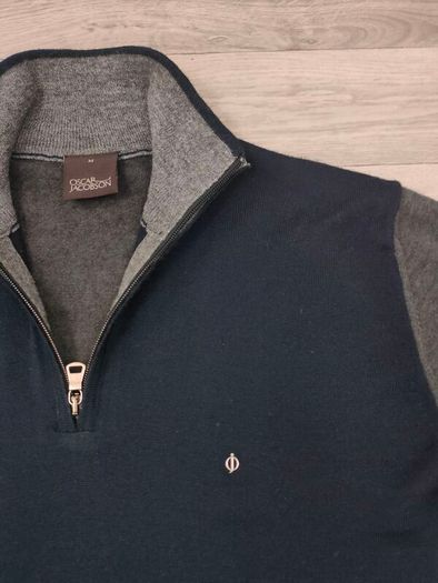 Oscar Jacobson Half Zip Wool Blend Golf Jumper Mens Medium