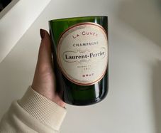 Handcut champagne bottle
