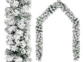 Christmas Garland with Flocked Snow Green 20 m PVC