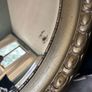 Antique style oval gold wall mirror. Image 3