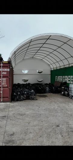 Container Shelter C2040H  20x40 In Stock rear wall