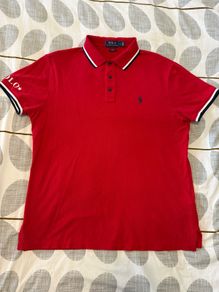 Polo Ralph Lauren Polo Shirt Red Stars Sleeve Large