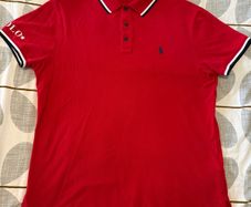 Polo Ralph Lauren Polo Shirt Red Stars Sleeve Large