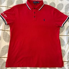 Polo Ralph Lauren Polo Shirt Red Stars Sleeve Large