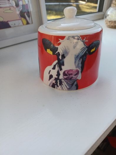 Eoin O Connor Cow Themed Sugar Pot