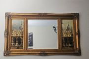 Vintage 3-Panel Gold Mirror