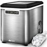 Ice Cube Machine Stainless Steel 12 kg - 24 h Ice Cube Maker 2.2 Litre Water Tank Ice Maker LED Display & Self-Cleaning Function 2 Ice Cube Sizes (Silver) Image 2