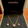 Pandora Rose Gold Elevated Heart Collier Necklace Brand New Image 4