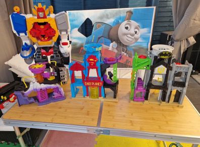 Superman, batman and power rangers toy