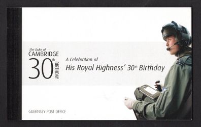 2012 Guernsey Prince William 30th Birthday Commemorative Stamp Booklet Mint Never Hinged (MNH)