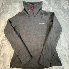 Berghaus Canvey Cowl Neck Fleece Sweater Womens Medium UK 10 Grey Pockets