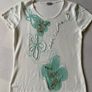 LIBRA White Abstract Flower Embroidered Elegant Top Image 8