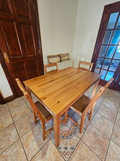 Dining table and chairs