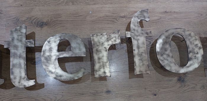 WATERFORD brass letters