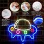 Game Neon Light,UFO Alien Spaceship LED Neon Light Signs USB Powered 40 x 32cm with Switch Acrylic Neon Wall Light Signs for Bedroom,Living Room,Teen Boys & Grils Game Room Decor (FREE POSTAGE) Image 2