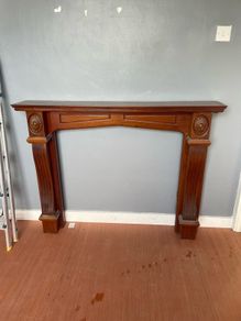 fireplace mahogany beautiful