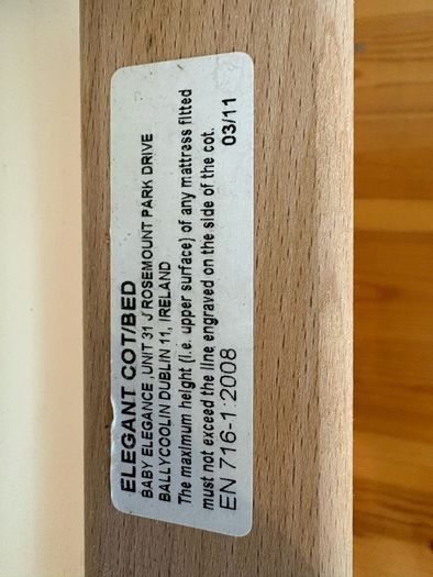 Baby Elegance cot bed