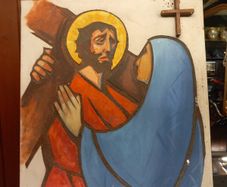 Stations of the Cross, heavy, made of plaster, 1970s, D18