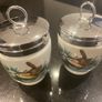 Royal Worcester pair of egg coddlers with birds Image 4