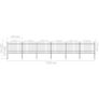 Garden Fence with Spear Top Steel (1.5-1.75)x10.2 m Black Image 5