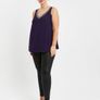 Evans Purple Diamante Top. Size 16. New Image 5
