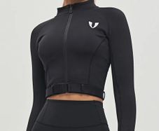 Brand NEW Firm Abs Full-zip Cropped Jacket, size M