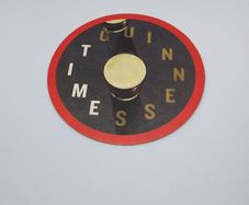 Guinness : Time - Red - Beer Mat/Coaster