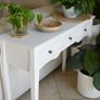 Dressing Console Table with Three Drawers White Image 4