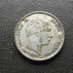 1899 Denmark. Christian IX. Silver 10 ore. Nice Condition!