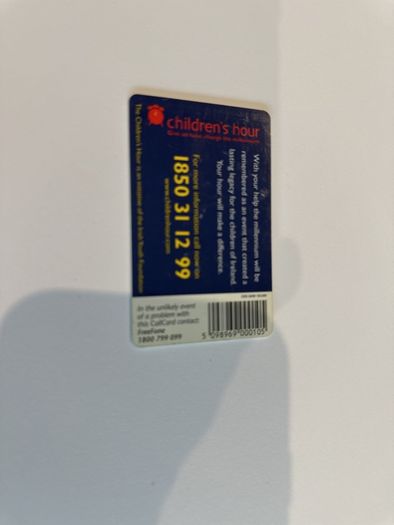 Telecom Eireann callcard - Children's Hour