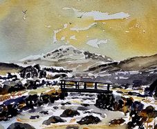 glendalough snow watercolour