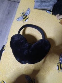 black furry earmuffs
