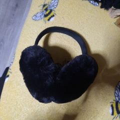 black furry earmuffs