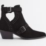 Ankle boots leather black women winter shoes Image 3