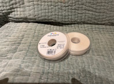 Double Satin Ribbon in Ivory - 3mm - 2x100m rolls