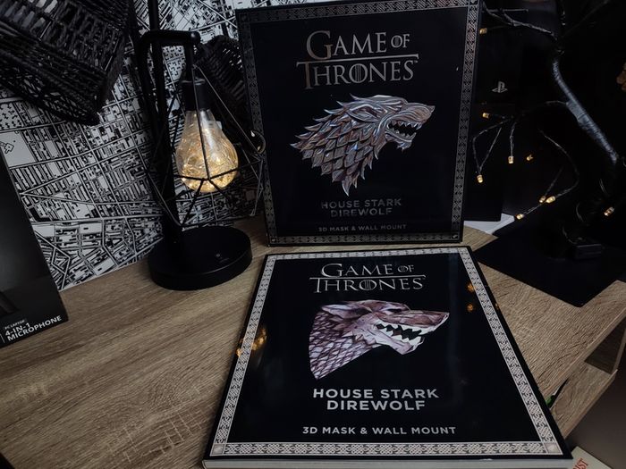 Game of Thrones ! House Stark Direwolf ! 3D Mask & Wall Mount ! 2017 ! by Heritage Of Scotland !