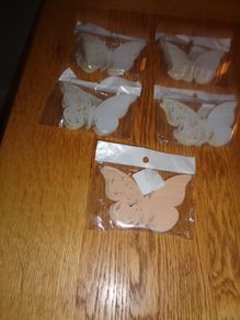 Hollow Butterfly Cup Cards/ Decoration Wine Glass x 5Pkts