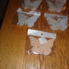 Hollow Butterfly Cup Cards/ Decoration Wine Glass x 5Pkts